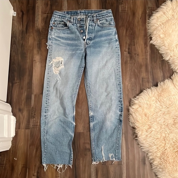 Levi's Denim - Vintage 501 Levi's with Butt Rip